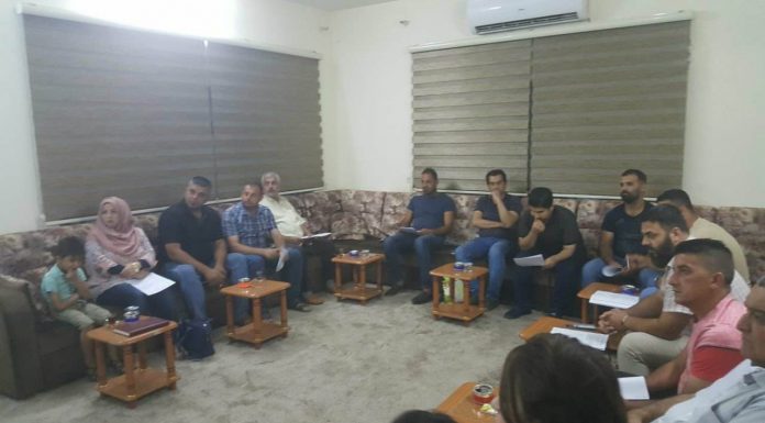 التدريب الذي قام به منسقي شبكة شمس في جانب الرصافة والذي استهدف عدد من المراقبين ( 19 ) والذي استمر ساعتين من الساعة 7 الى 9 مساءاً